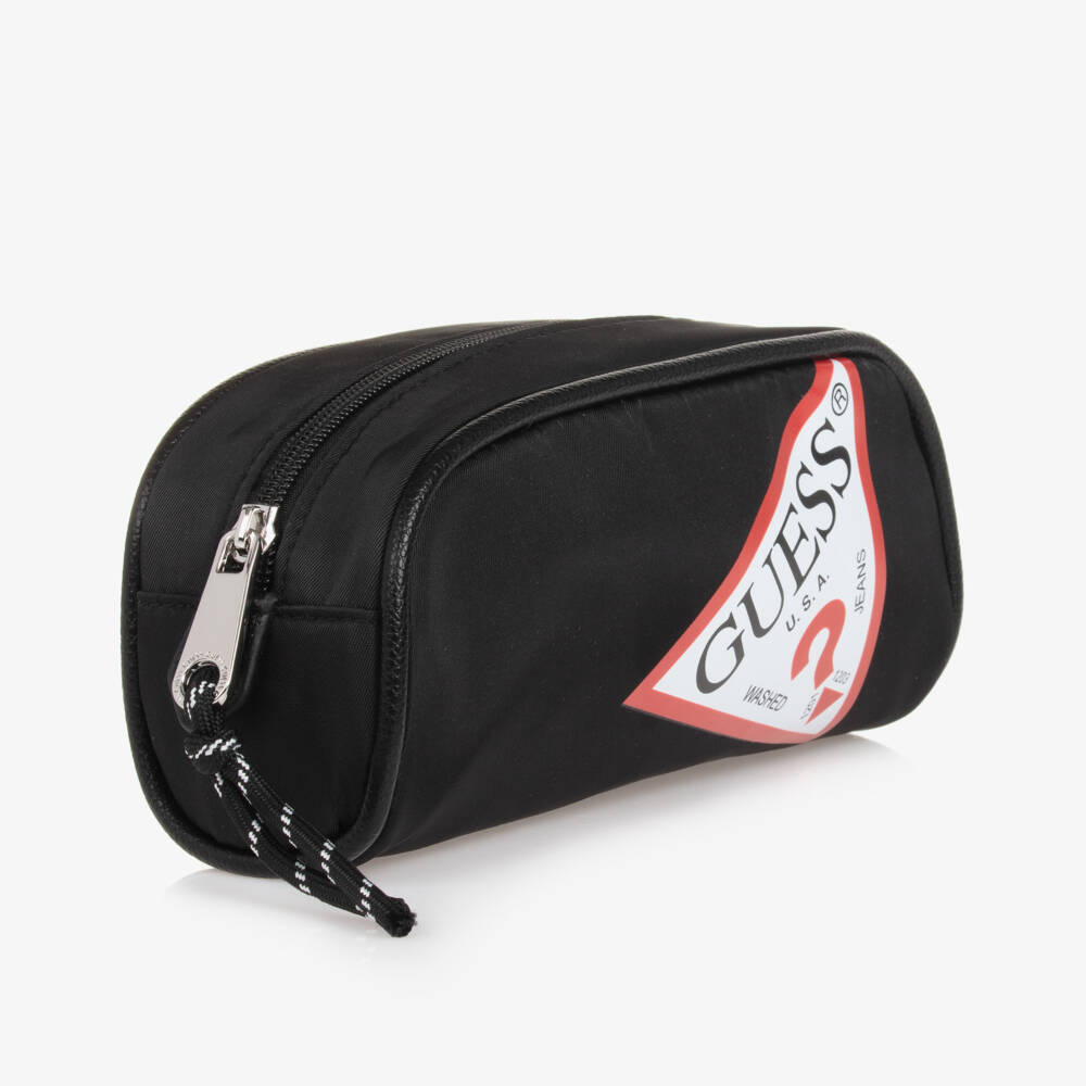 Guess-Junior Boys Black Logo Pencil Case | Childrensalon Outlet