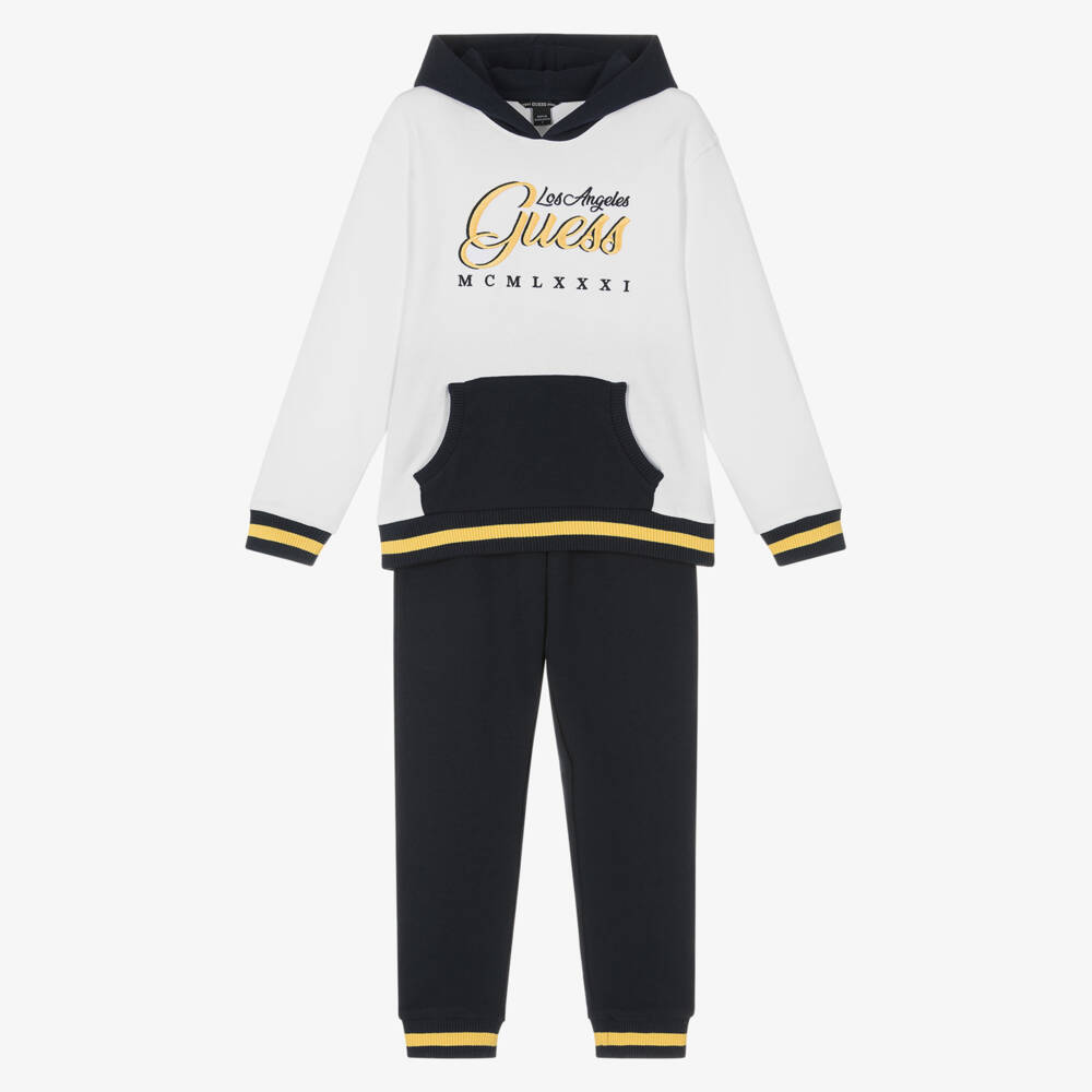 Guess-Синий хлопковый спортивный костюм для мальчиков - подростков | Childrensalon Outlet