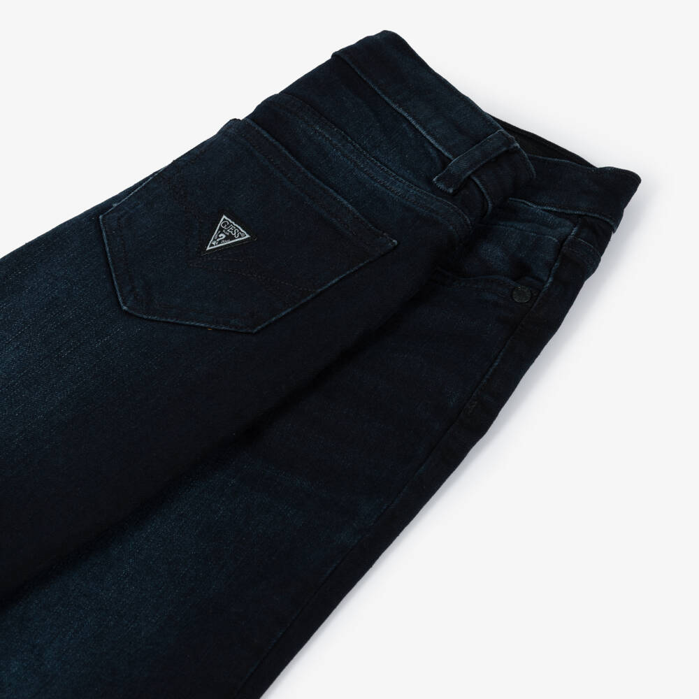 Guess-Junior Boys Dark Blue Straight Fit Denim Jeans | Childrensalon Outlet
