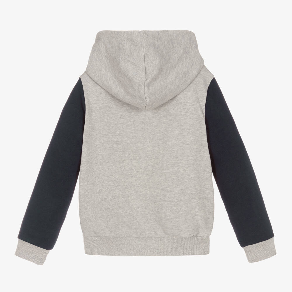 Guess-Junior Boys Grey Logo Hoodie | Childrensalon Outlet