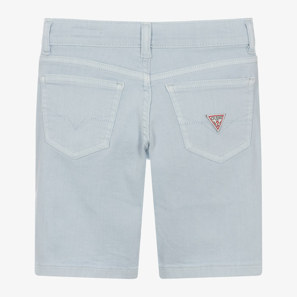Guess-Junior Boys Pale Blue Cotton Shorts | Childrensalon Outlet