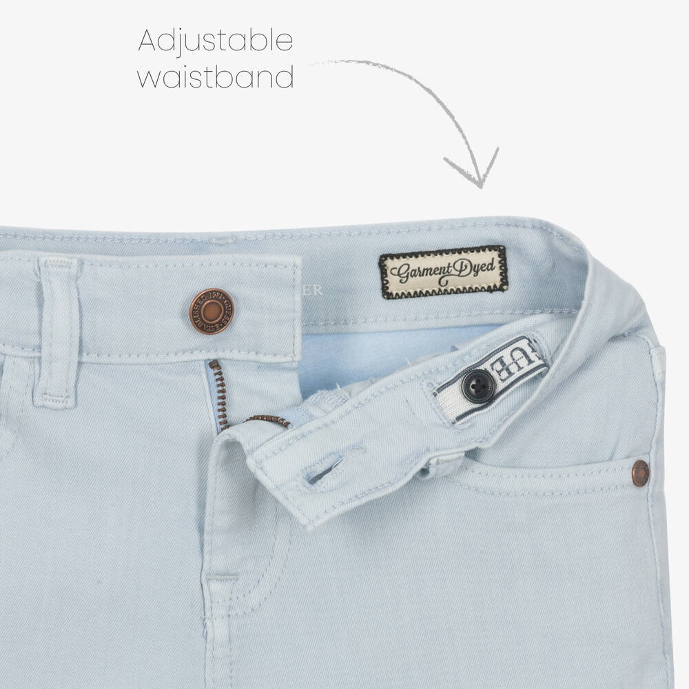 Guess-Junior Boys Pale Blue Cotton Shorts | Childrensalon Outlet