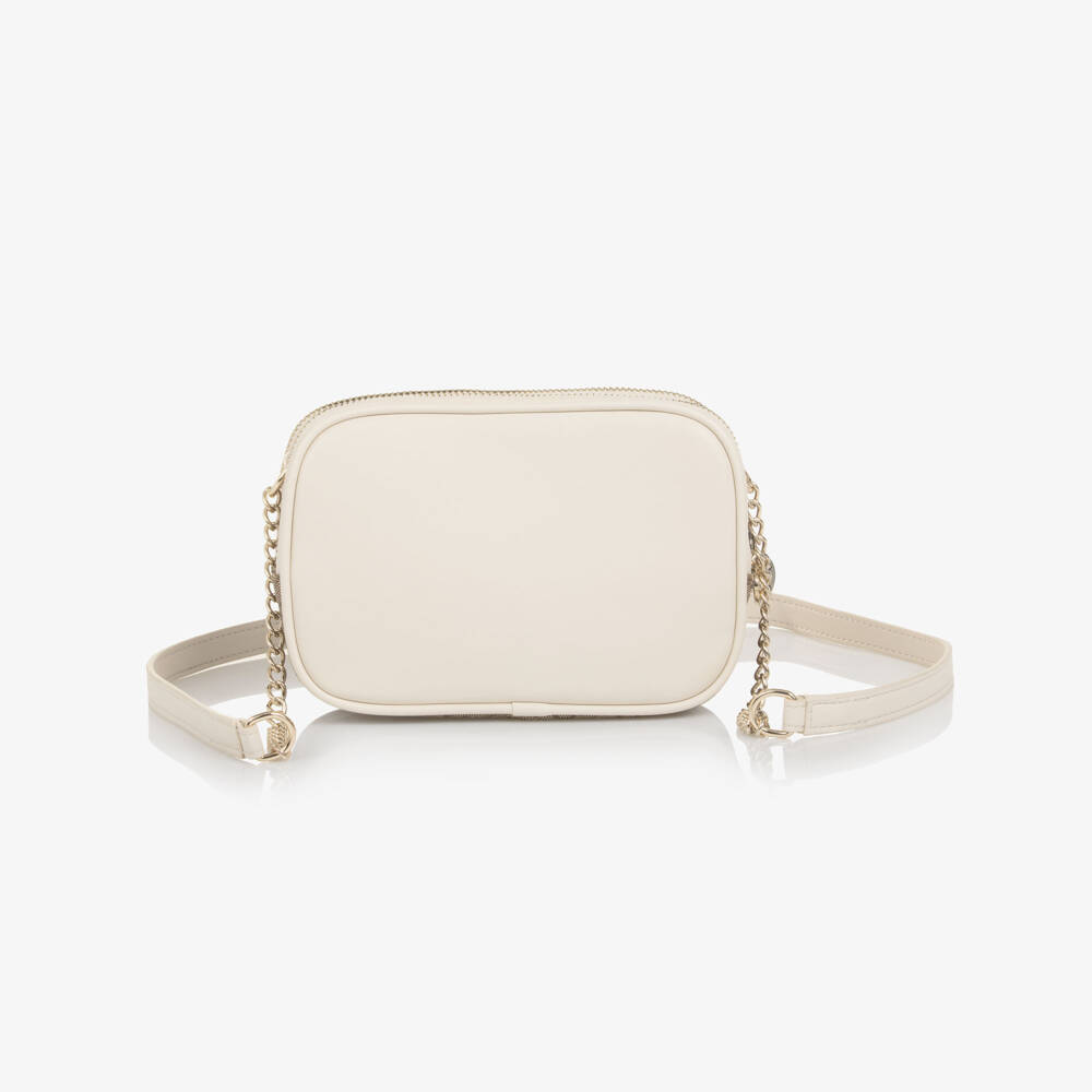 Guess-Junior Girls Beige Faux Leather 4G Logo Handbag (18cm) | Childrensalon Outlet