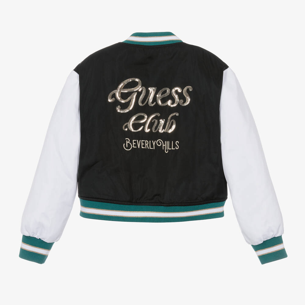 Black and white guess jacket outlet