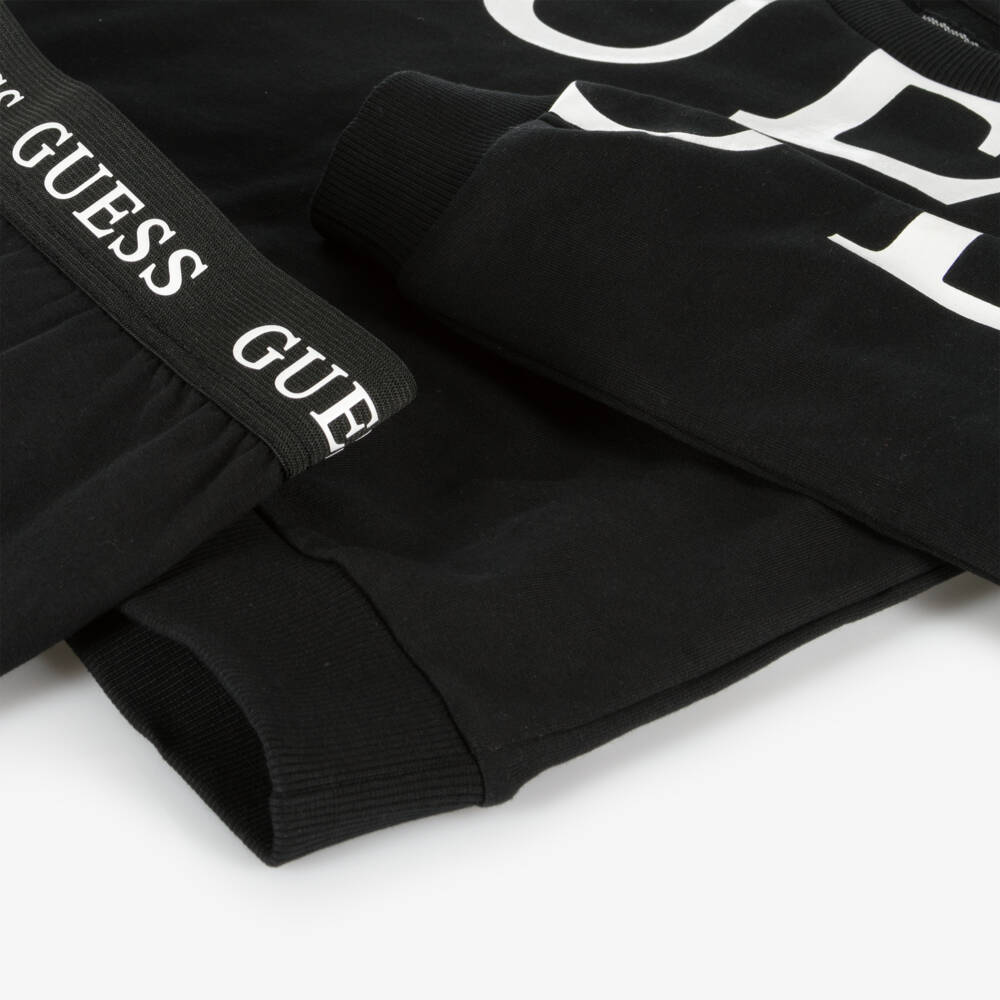 Guess-Junior Girls Black Cotton Leggings Set | Childrensalon Outlet