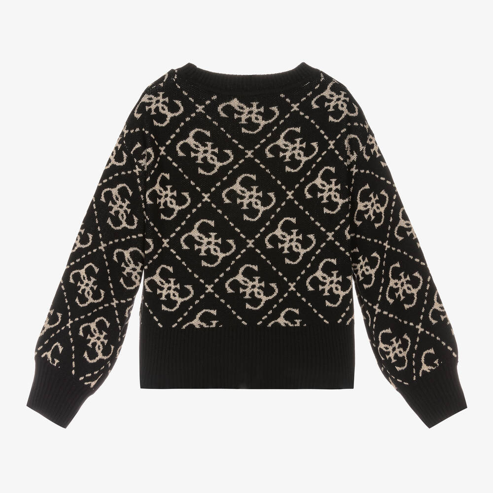 Guess-Junior Girls Black & Gold Knit Sweater | Childrensalon Outlet