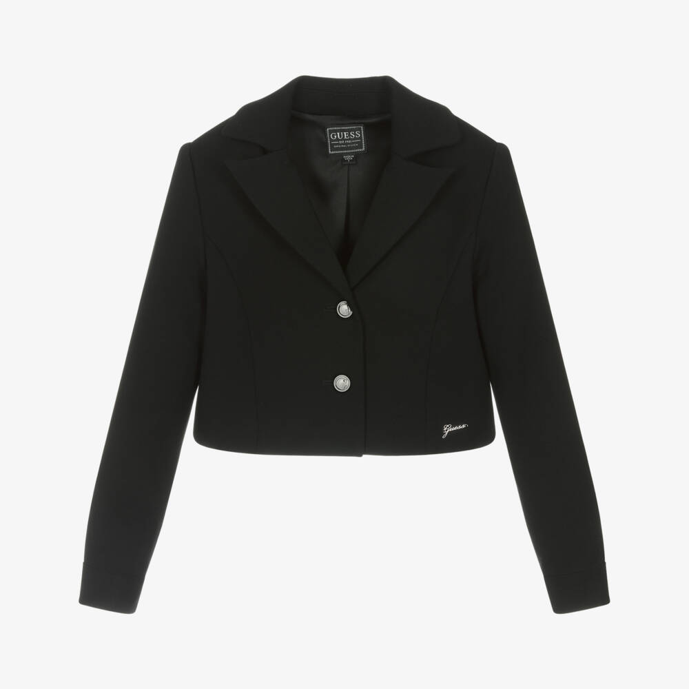 Guess-Junior Girls Black Lenzing Cropped Blazer | Childrensalon Outlet