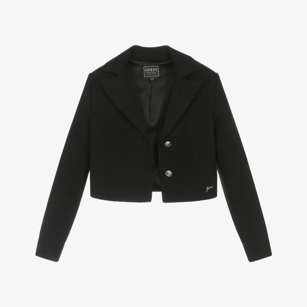 Guess-Junior Girls Black Lenzing Cropped Blazer | Childrensalon Outlet