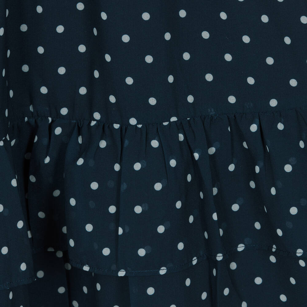 Guess-Junior Girls Blue Chiffon Polka Dot Dress | Childrensalon Outlet