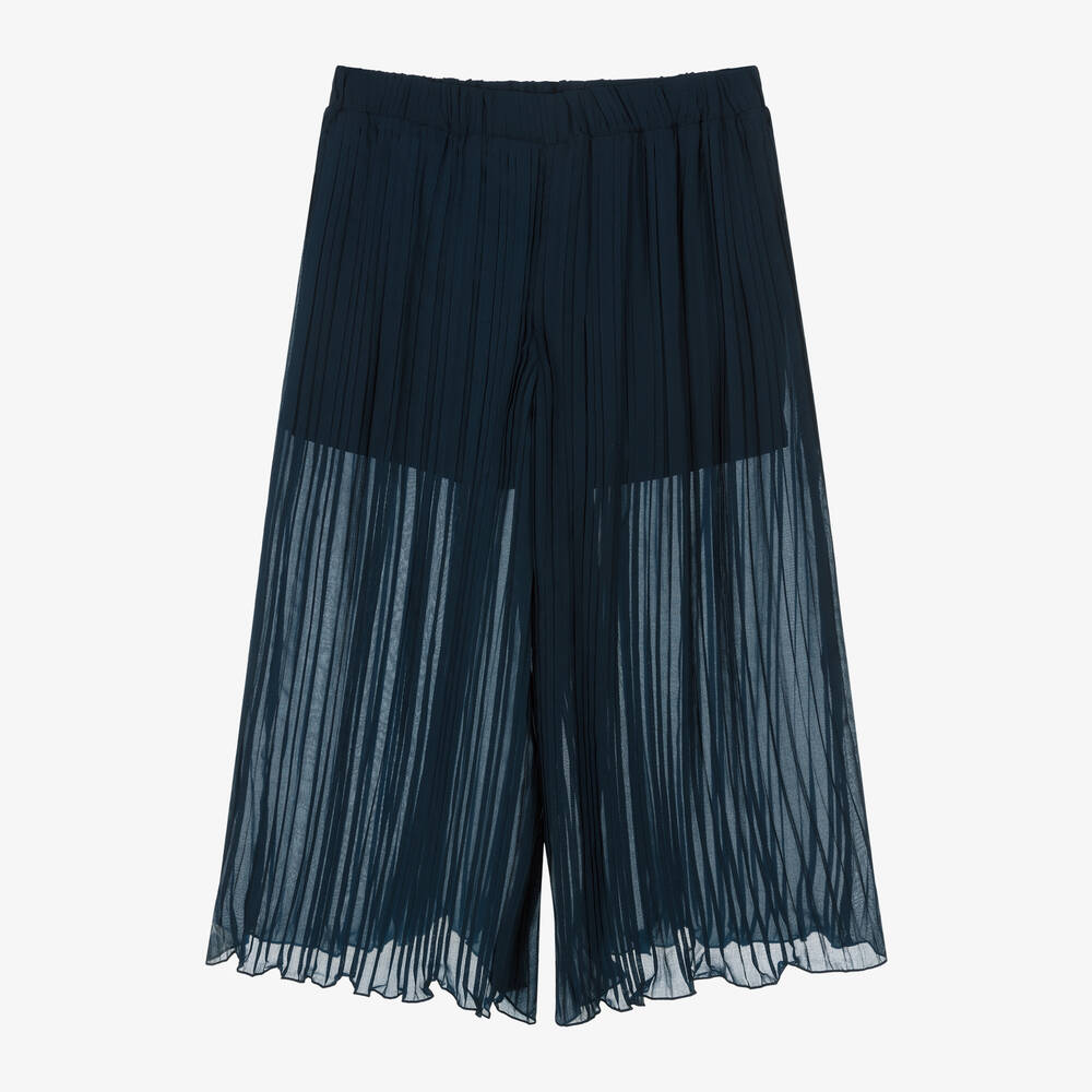 Guess-بنطلون بكسرات شيفون لون كحلي للبنات | Childrensalon Outlet