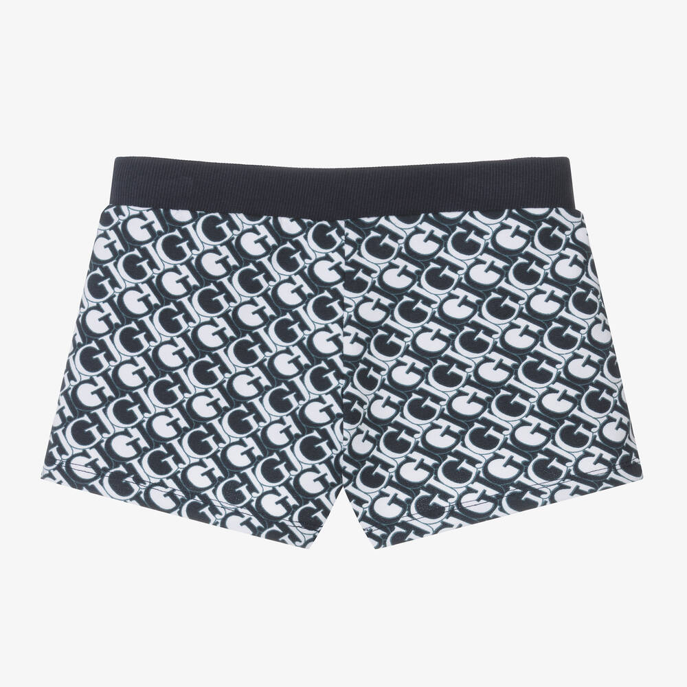 Guess-Junior Girls Blue & White Cotton Shorts | Childrensalon Outlet