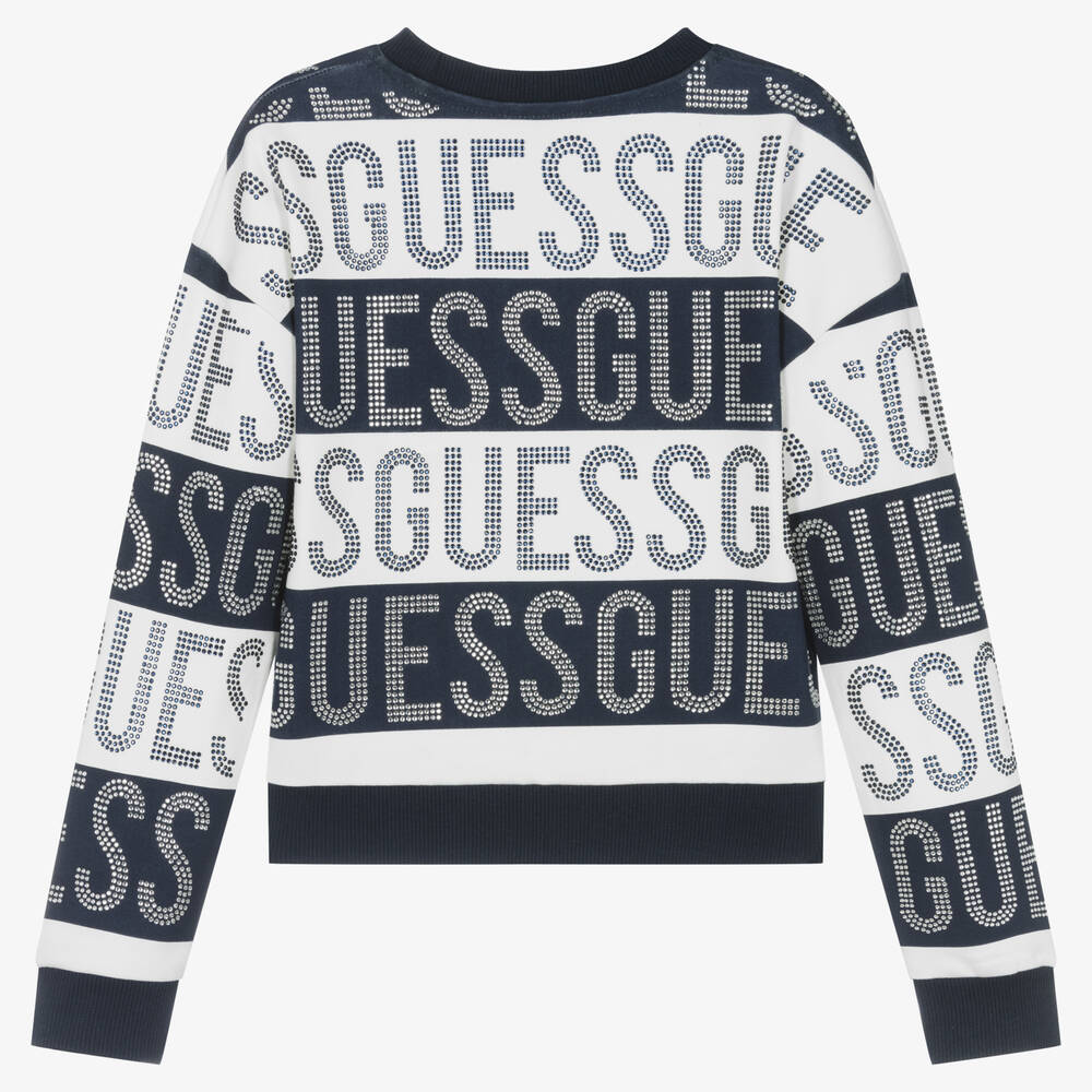 جيس-سويتشيرت ميلانو جيرسي لون كحلي وأبيض للبنات | Childrensalon Outlet