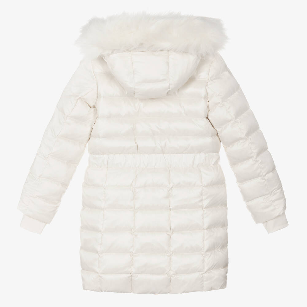 Guess Junior Girls Ivory Down Padded Coat Childrensalon Outlet