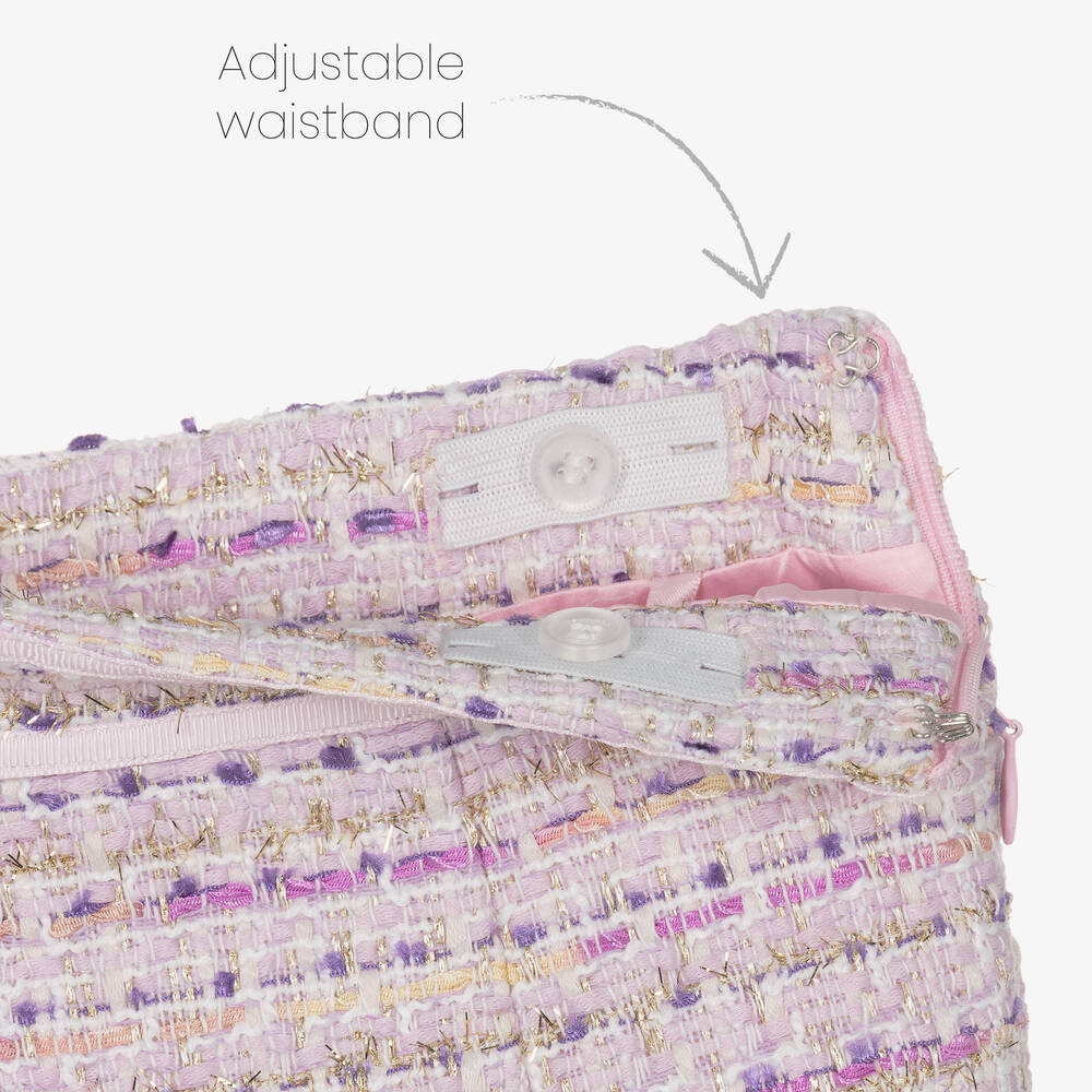 Guess-Junior Girls Pink & Lilac Tweed Shorts | Childrensalon Outlet
