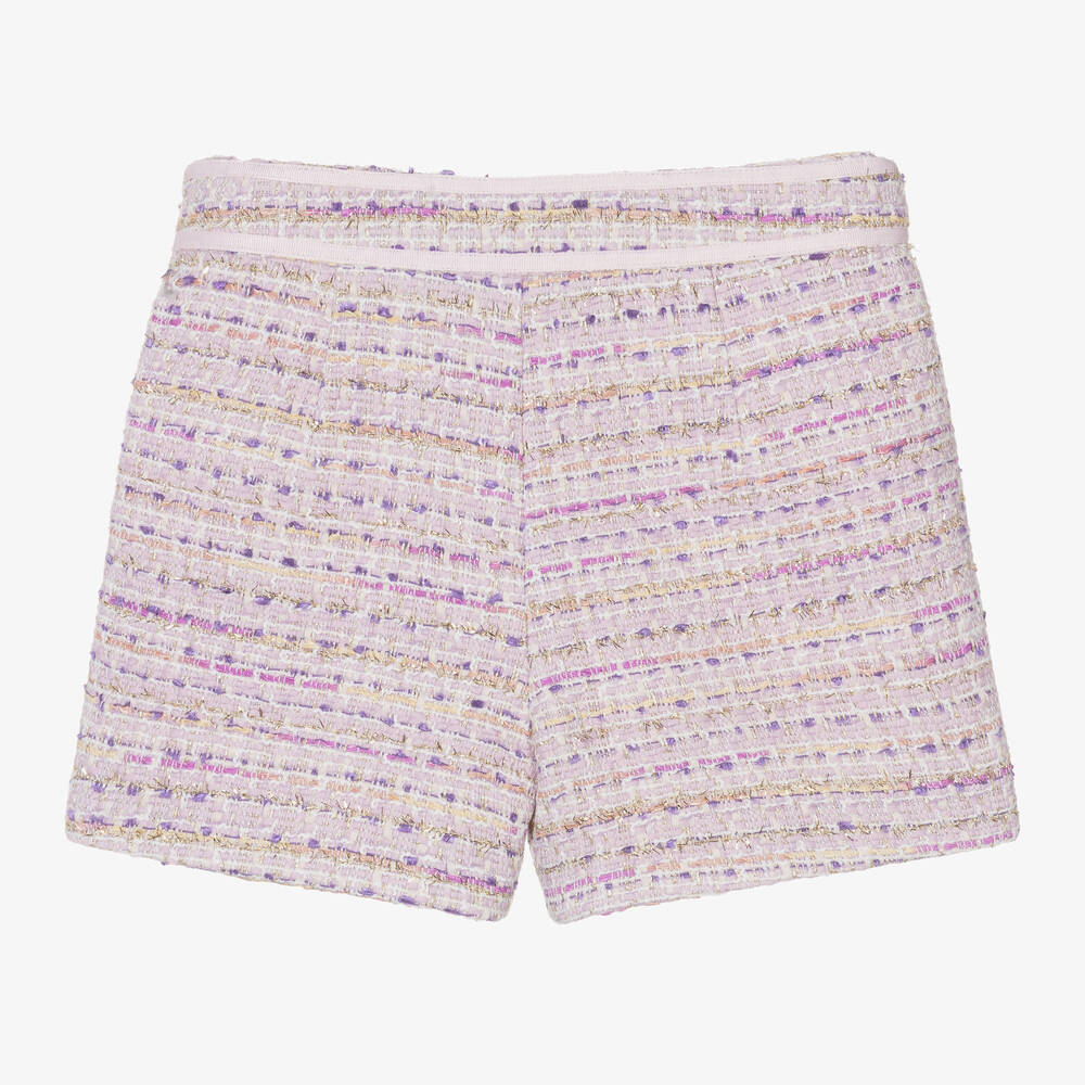 Pink tweed shorts store