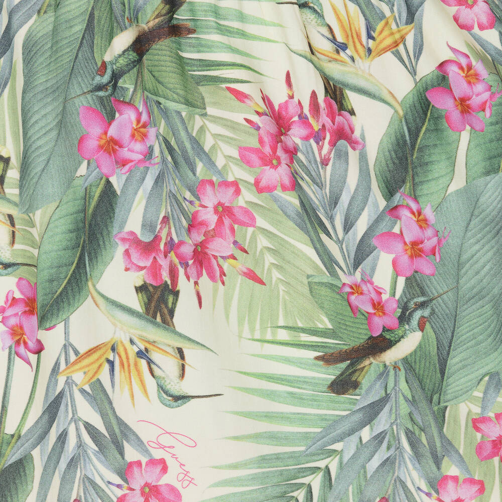Guess-Junior Girls Tropical Floral Viscose Dress | Childrensalon Outlet