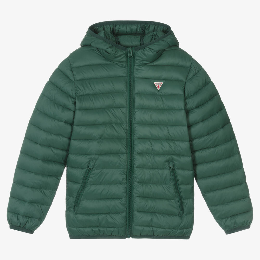 Guess - Junior Green Lightweight Puffer Jacket | Childrensalon