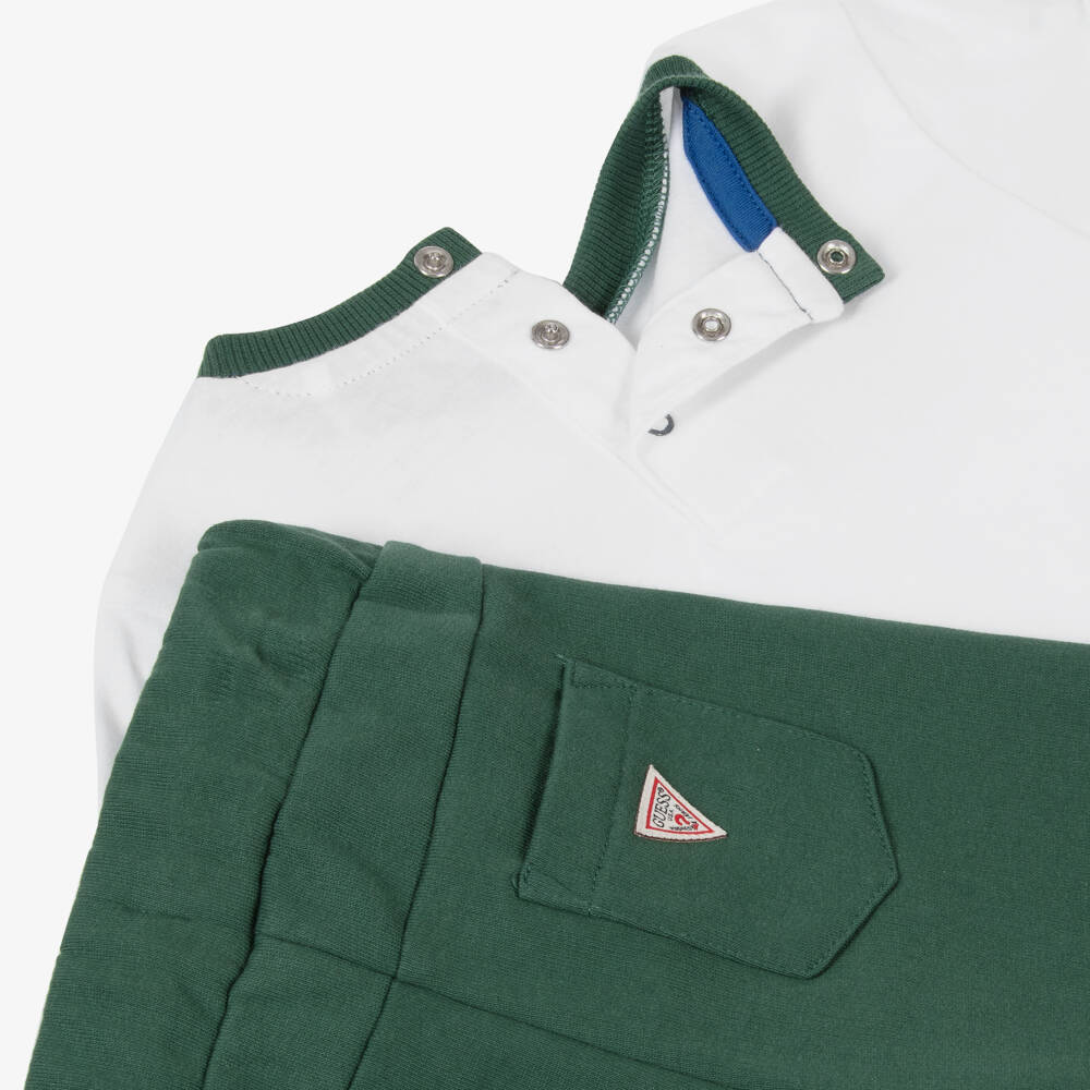 Guess-Little Boys Green Bear-Print Set | Childrensalon Outlet