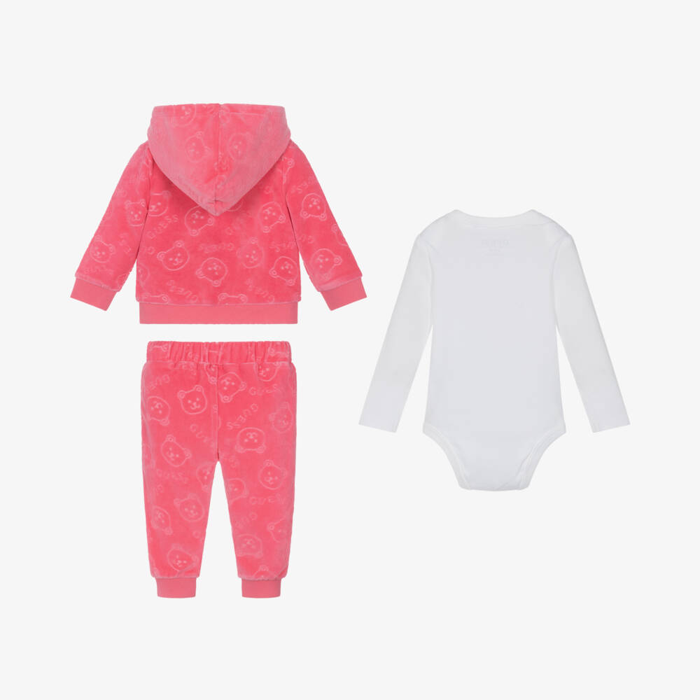 Guess-Little Girl's Velour Tracksuit Delight | Childrensalon Outlet