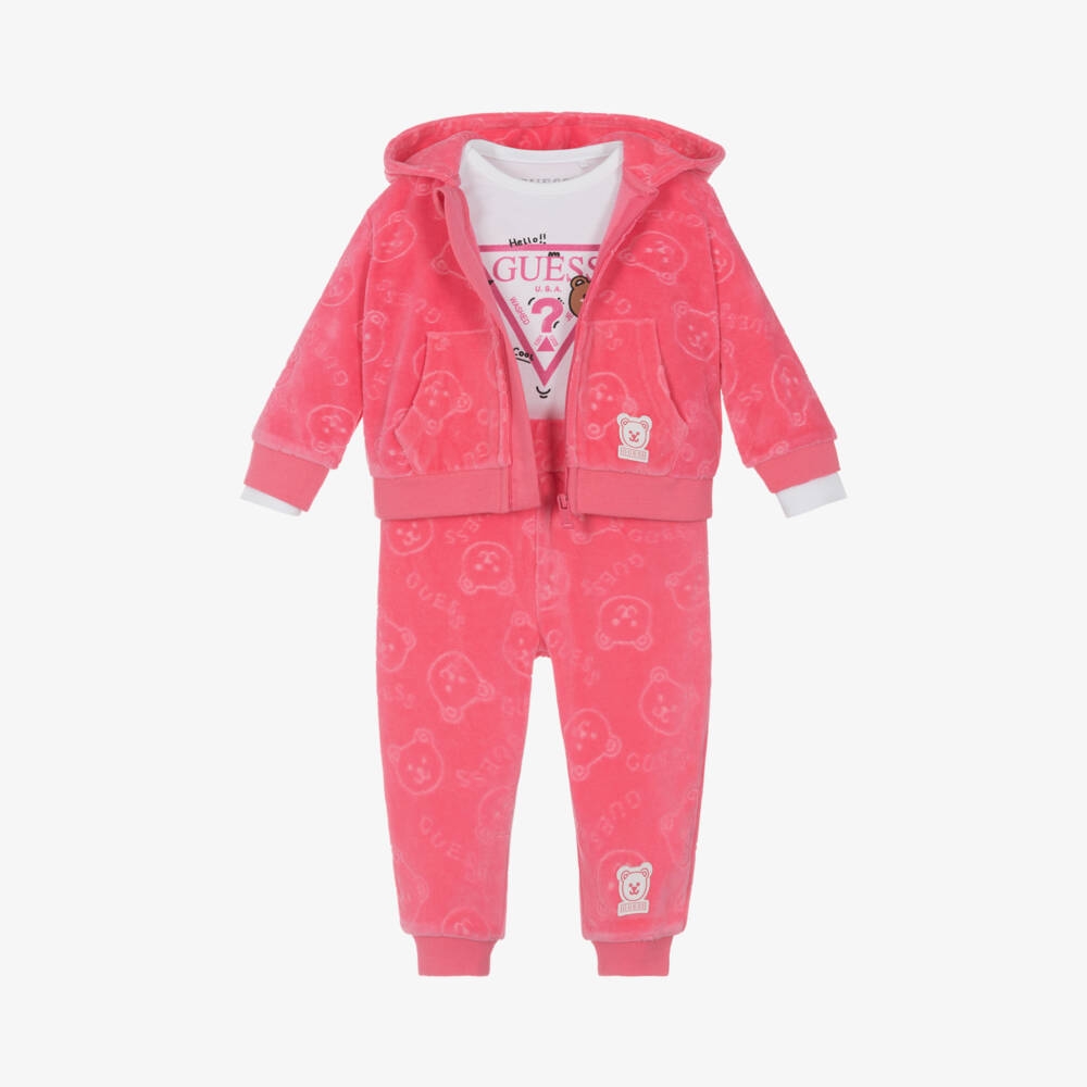 Guess-Little Girl's Velour Tracksuit Delight | Childrensalon Outlet