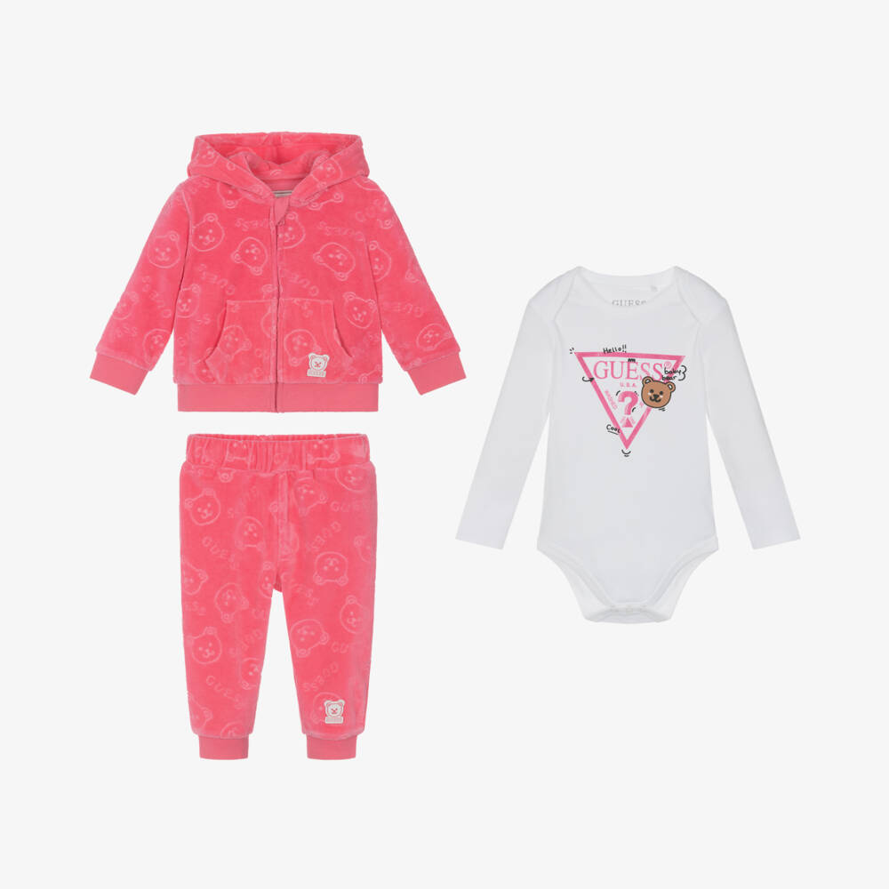 Guess-Little Girl's Velour Tracksuit Delight | Childrensalon Outlet