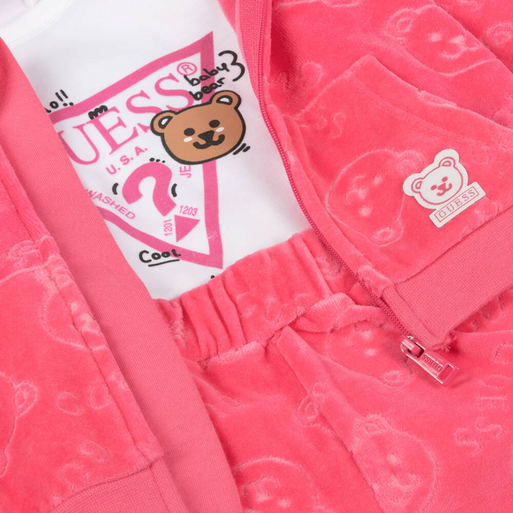 Guess-Little Girl's Velour Tracksuit Delight | Childrensalon Outlet