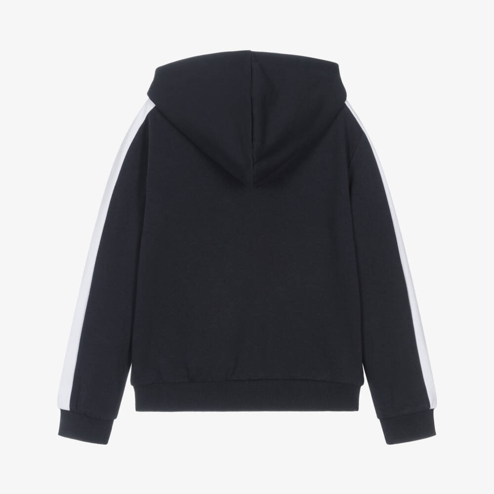 Guess-Navy And Burgundy Logo Zip Up Top | Childrensalon Outlet