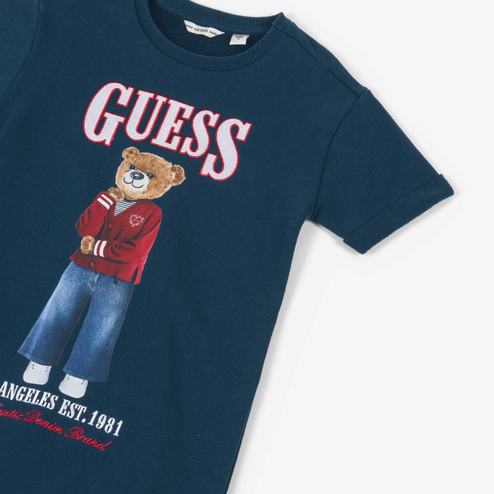 Guess-Navy Bear Sweatshirt Dress | Childrensalon Outlet