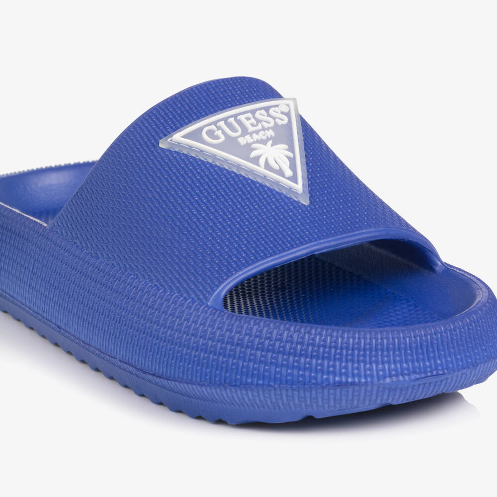Guess-Navy Blue Slip-On Kids' Sliders | Childrensalon Outlet