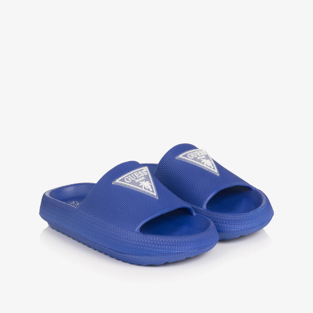 Guess-Navy Blue Slip-On Kids' Sliders | Childrensalon Outlet