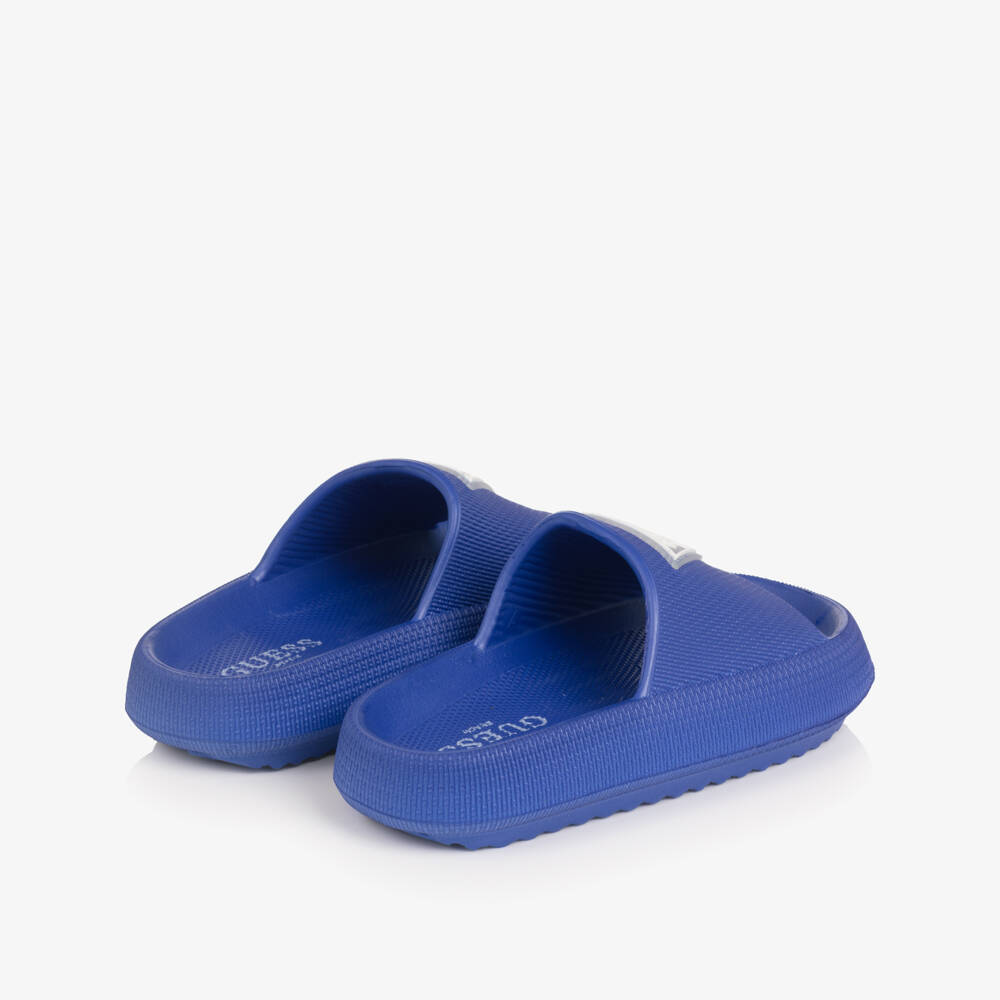 Guess-Navy Blue Slip-On Kids' Sliders | Childrensalon Outlet