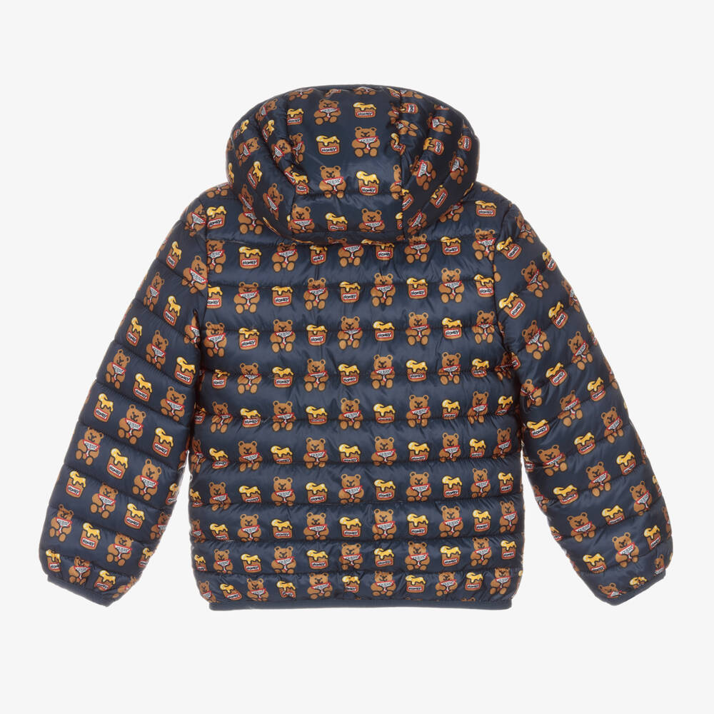 Guess-Navy Blue Teddy Bear Puffer Jacket | Childrensalon Outlet