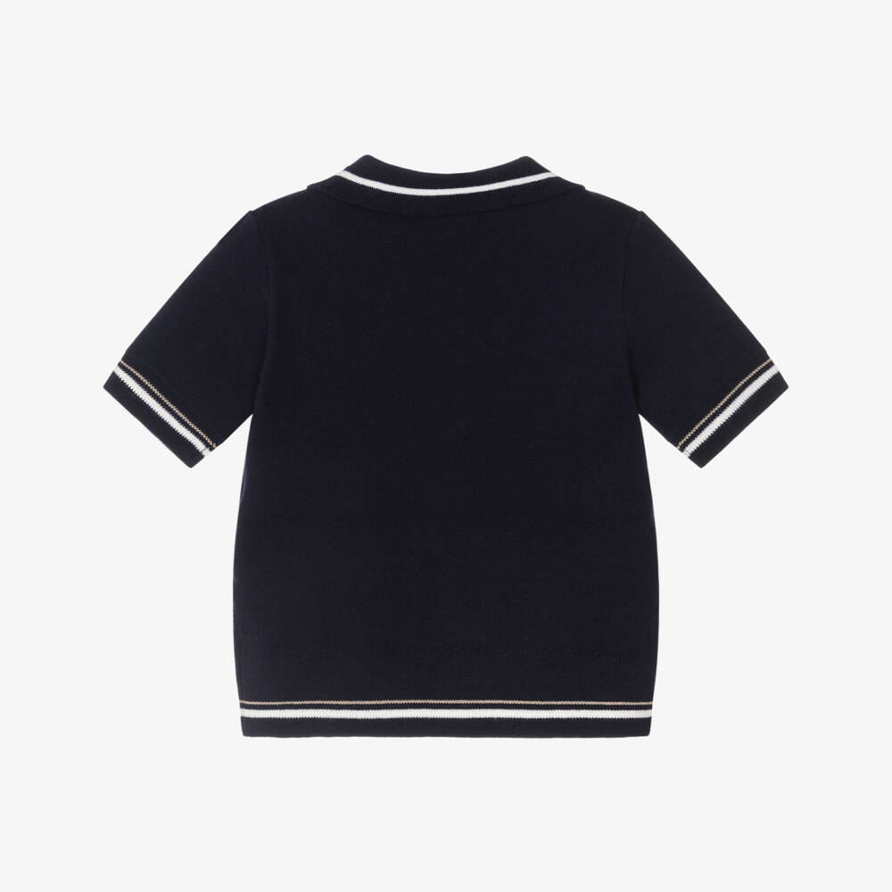 Guess-Синяя рубашка поло с косами для мальчиков | Childrensalon Outlet