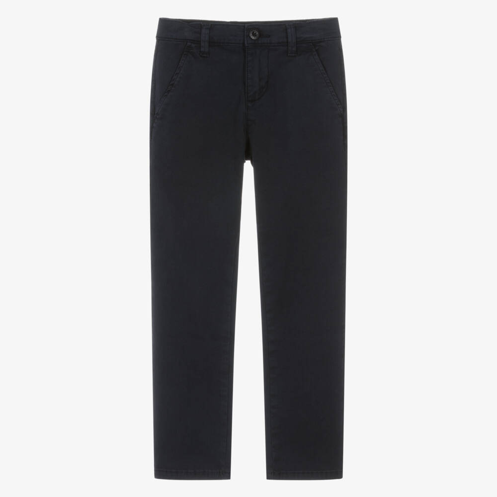 Guess-Navy Chino Trousers | Childrensalon Outlet