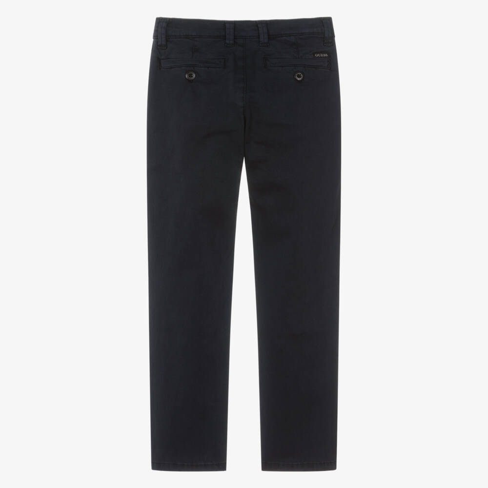 Guess-Navy Chino Trousers | Childrensalon Outlet