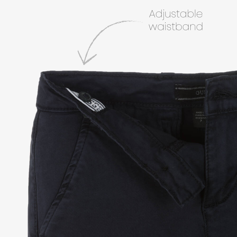 Guess-Navy Chino Trousers | Childrensalon Outlet
