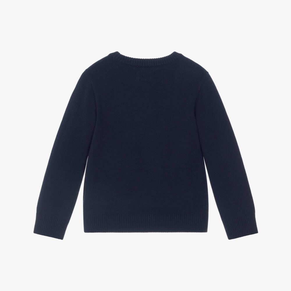 Guess-Navy Logo Sweater | Childrensalon Outlet