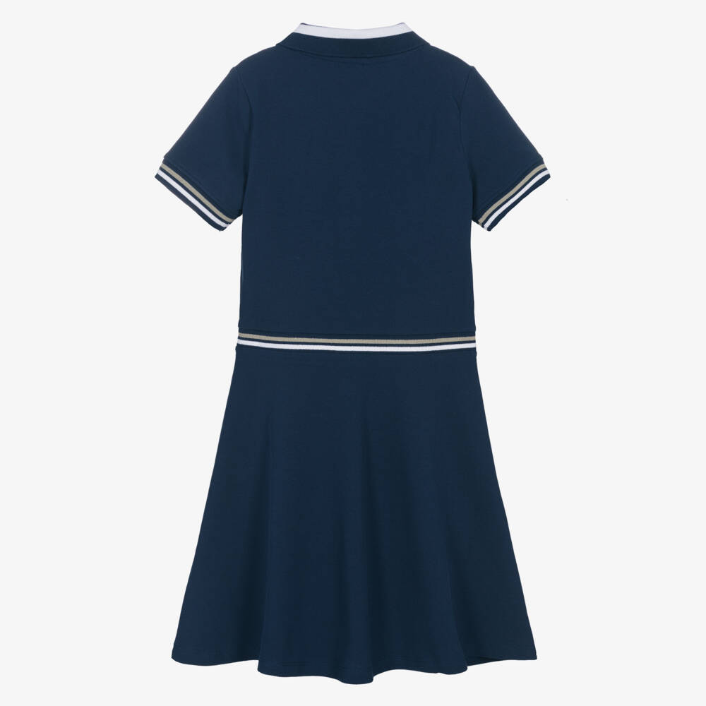 Guess-Navy Pique Polo Dress | Childrensalon Outlet