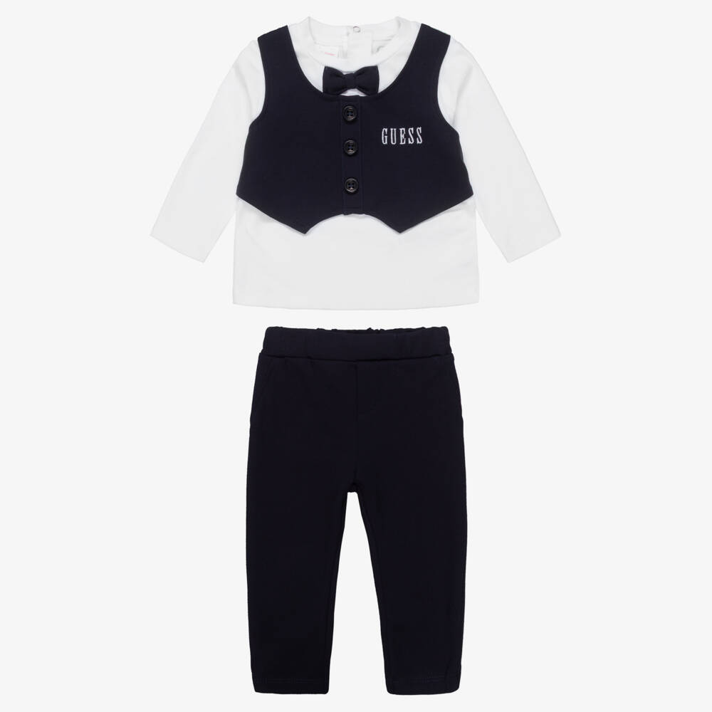Guess-Navy Waistcoast Suit | Childrensalon Outlet