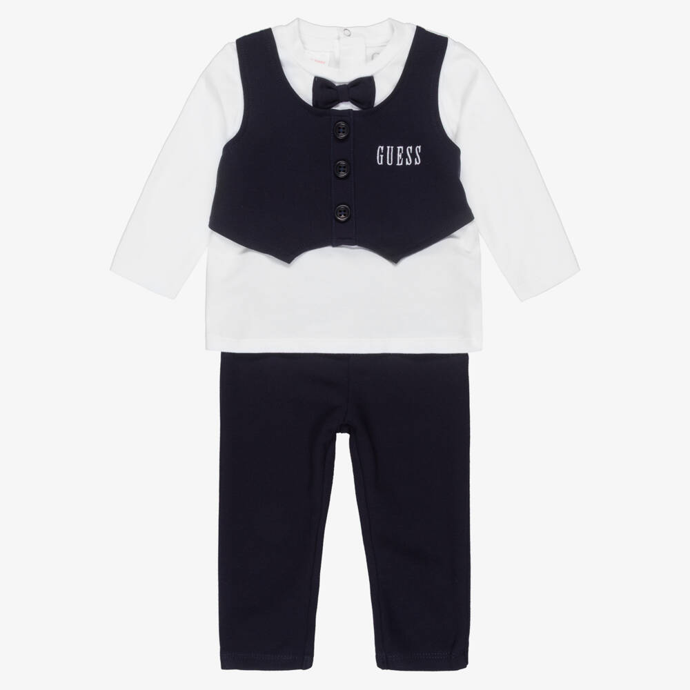 Guess-Navy Waistcoast Suit | Childrensalon Outlet
