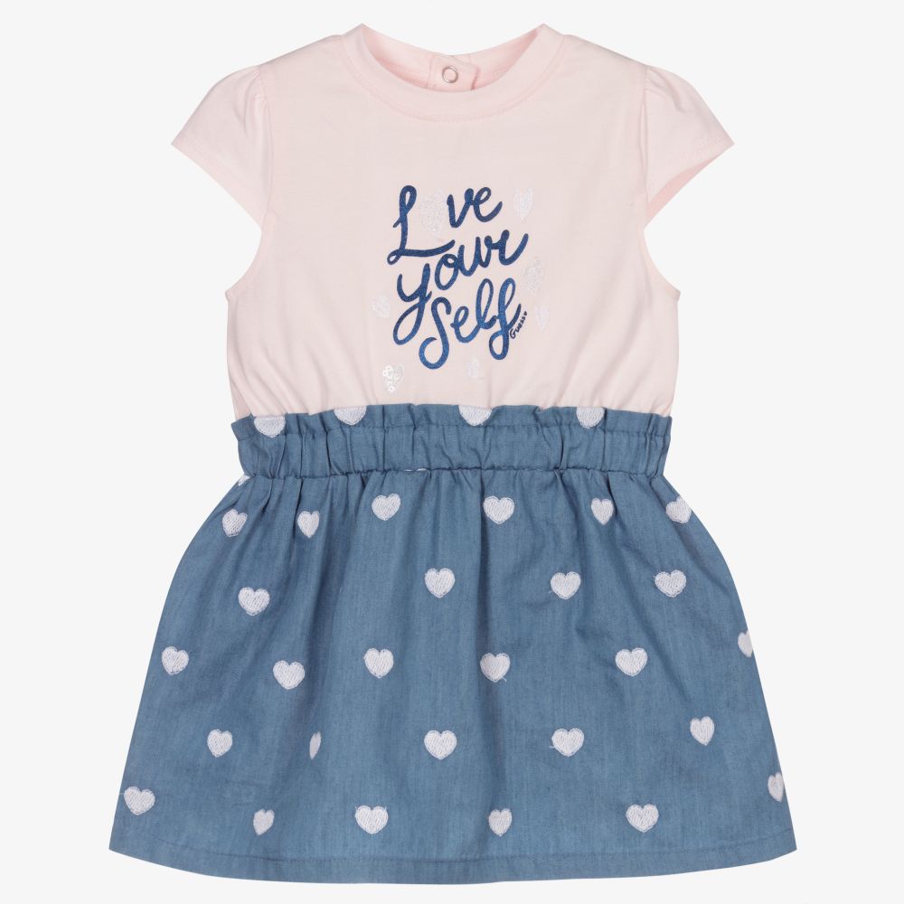 Guess - Babykleid-Set in Rosa und Blau | Childrensalon