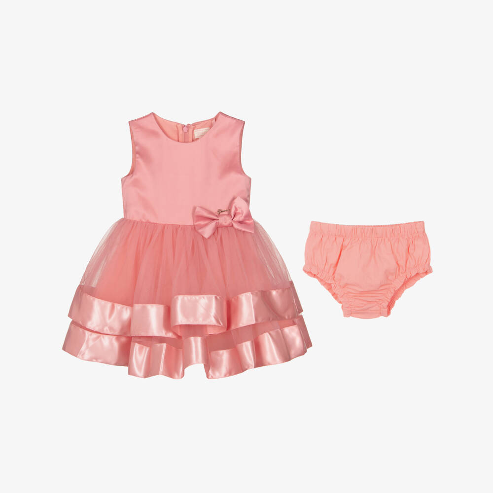 Guess-Pink Bow Dress | Childrensalon Outlet