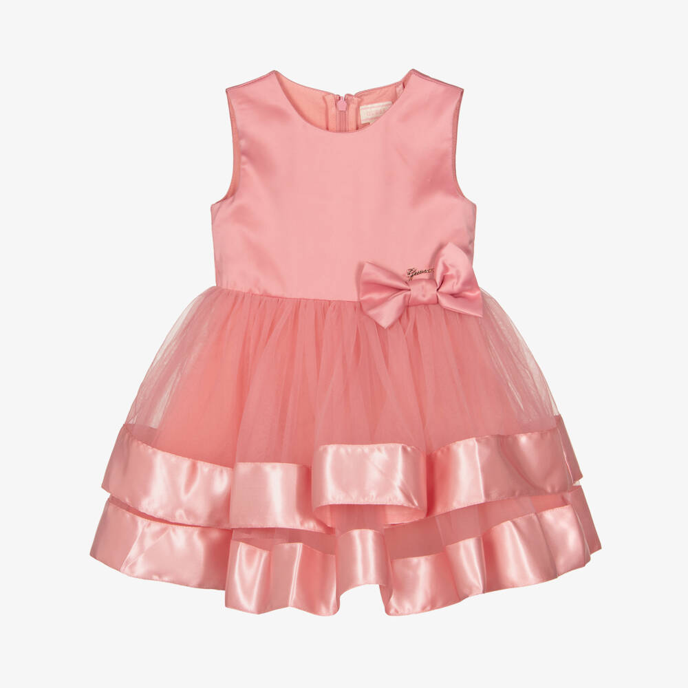 Guess-Pink Bow Dress | Childrensalon Outlet