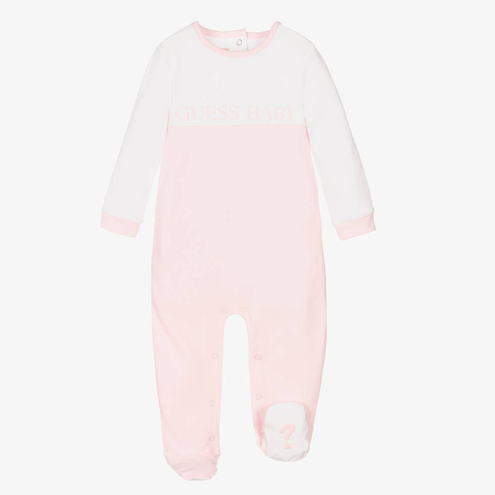 Guess-Розовый хлопковый комбинезон | Childrensalon Outlet