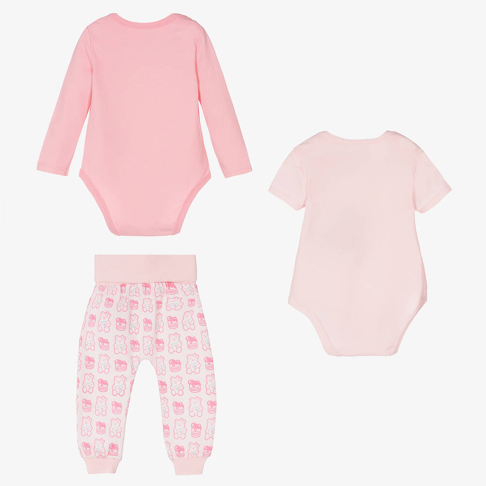 Guess-Розовый комплект c брюками из хлопка | Childrensalon Outlet
