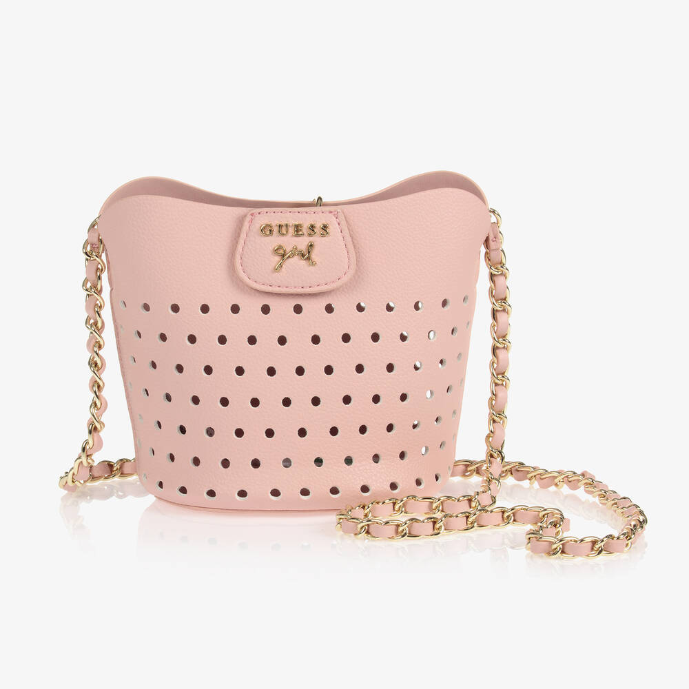 Guess - Pink Faux Leather Bag (15cm) | Childrensalon