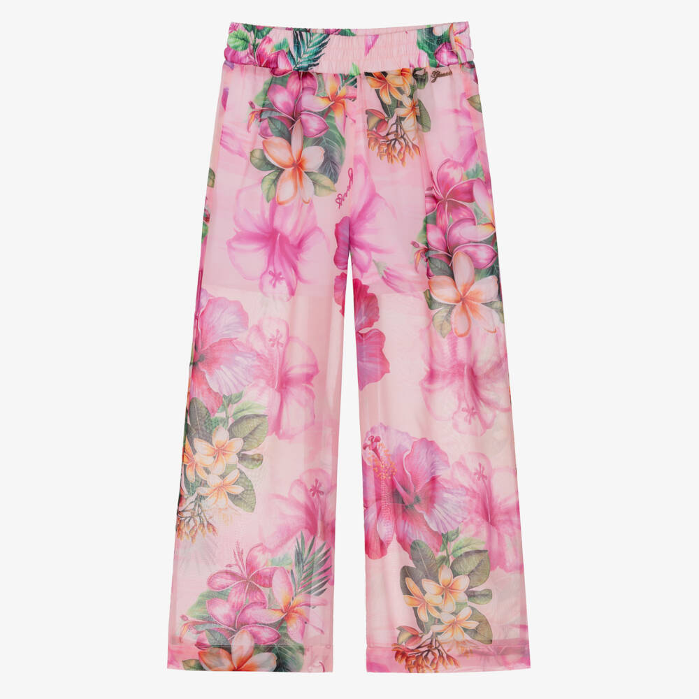 Guess-Pink Hibiscus Ao Trousers | Childrensalon Outlet