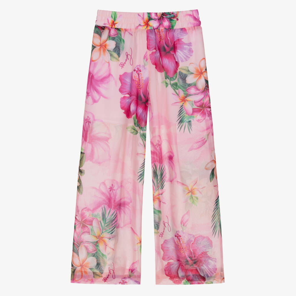 Guess-Pink Hibiscus Ao Trousers | Childrensalon Outlet