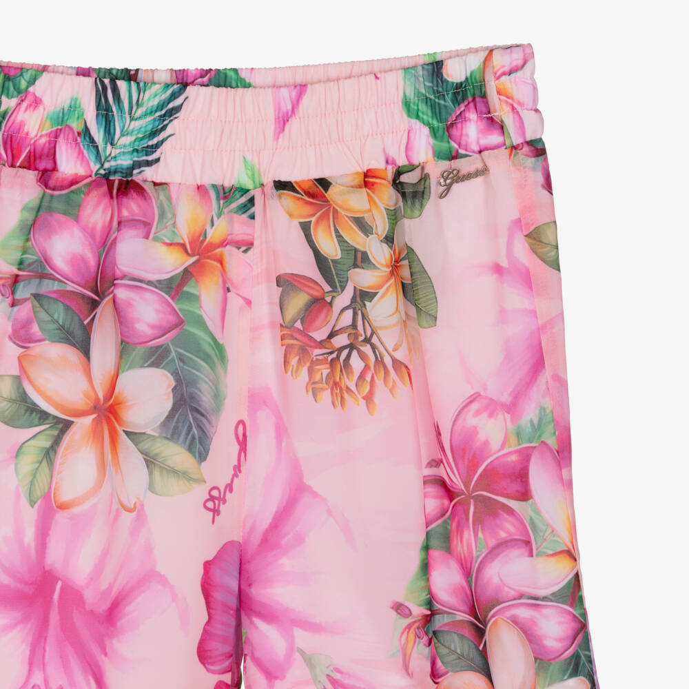 Guess-Pink Hibiscus Ao Trousers | Childrensalon Outlet
