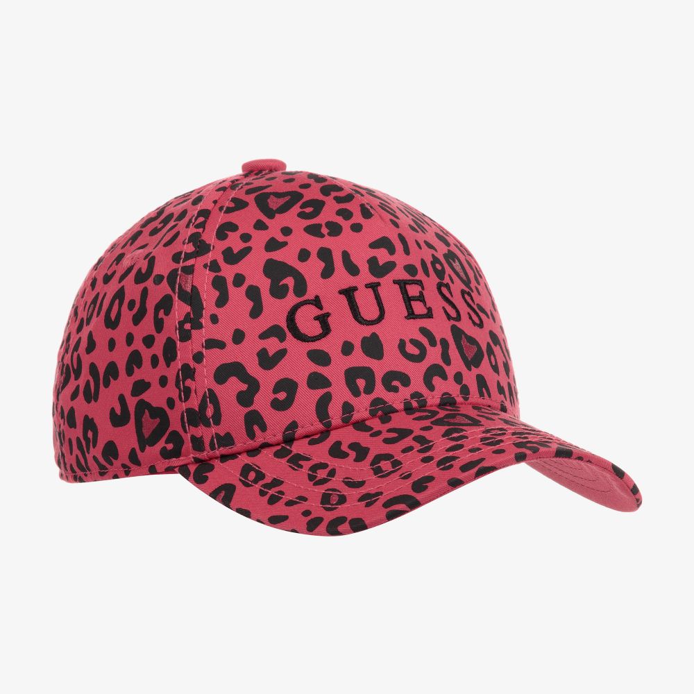 Guess - Pink Leopard Print Cap | Childrensalon